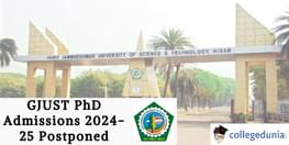GJUST PhD Admissions 2025 Postponed